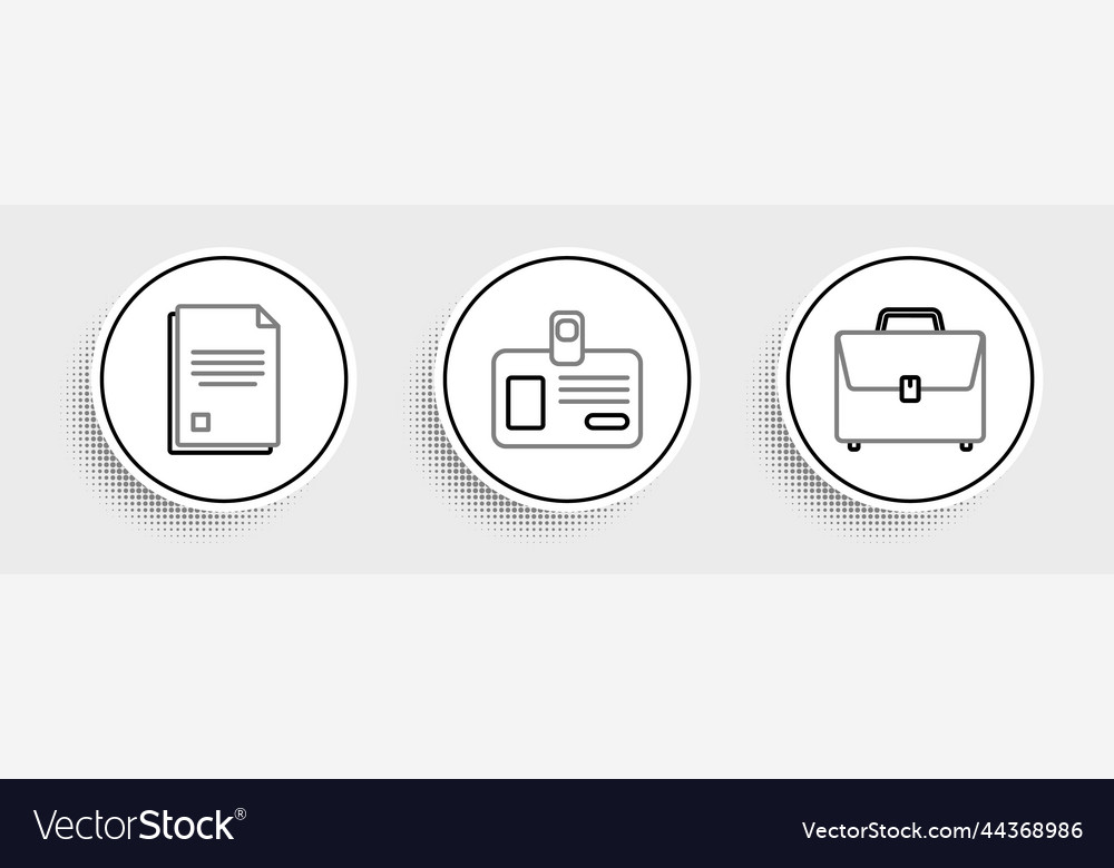 Set line briefcase file document