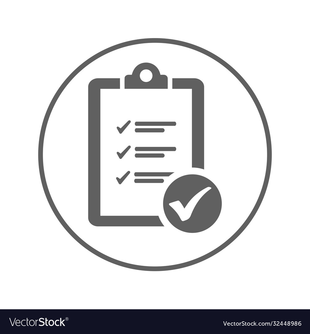 Tasks check gray checklist icon