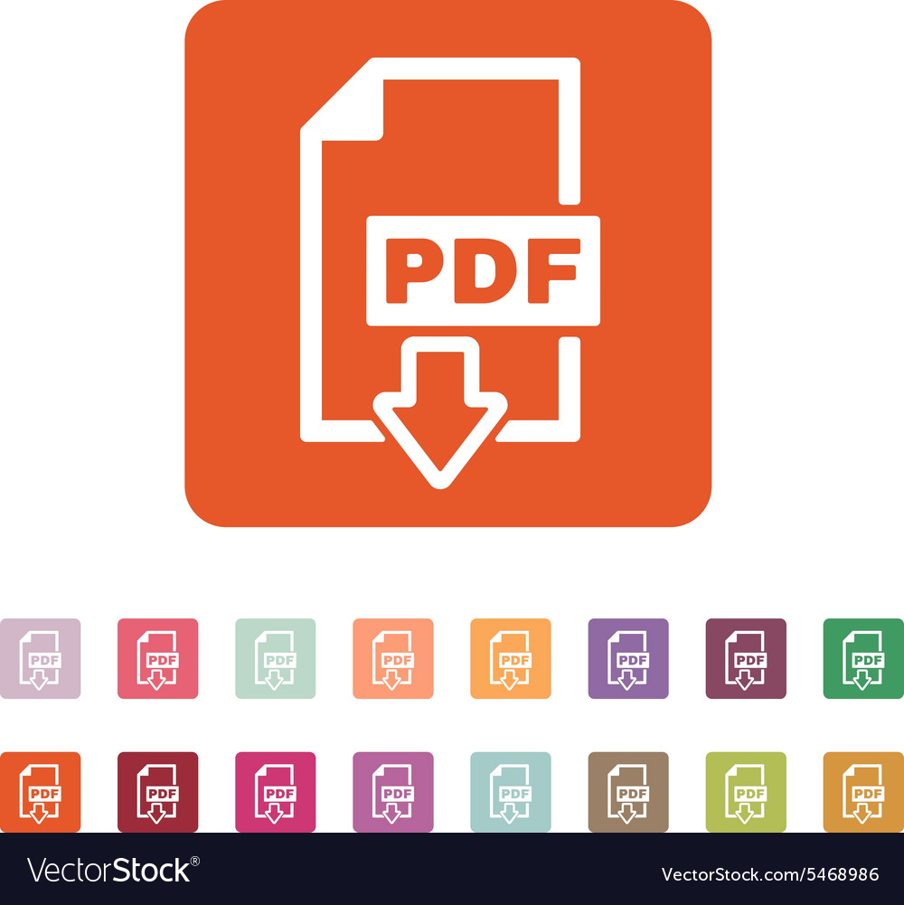 The pdf icon file format symbol flat Royalty Free Vector