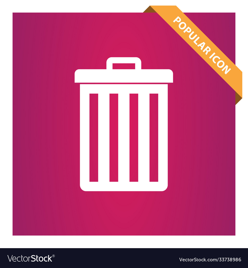 Trash bin icon for web and mobile