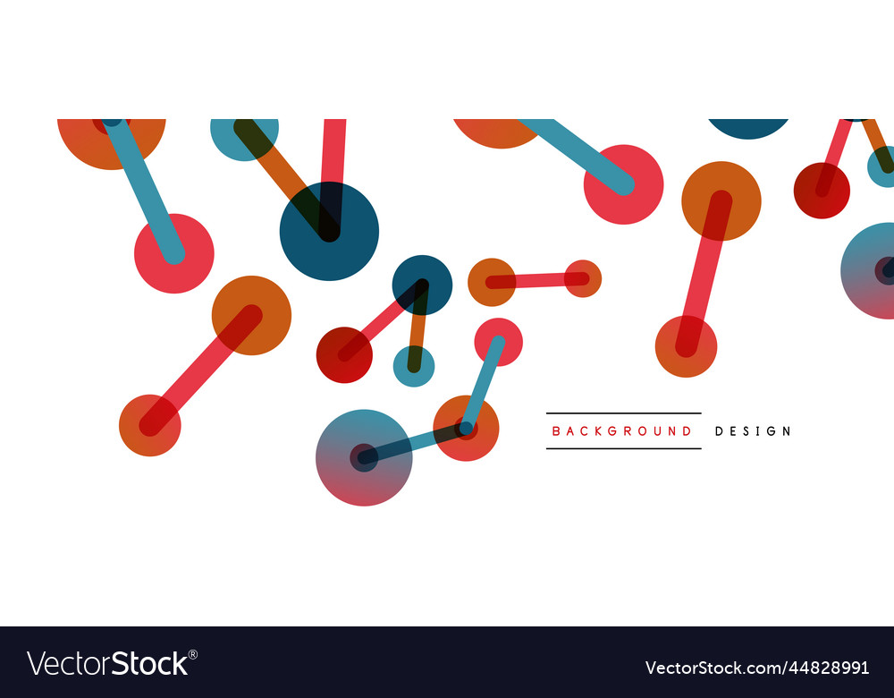 Abstract background round dots connected by lines