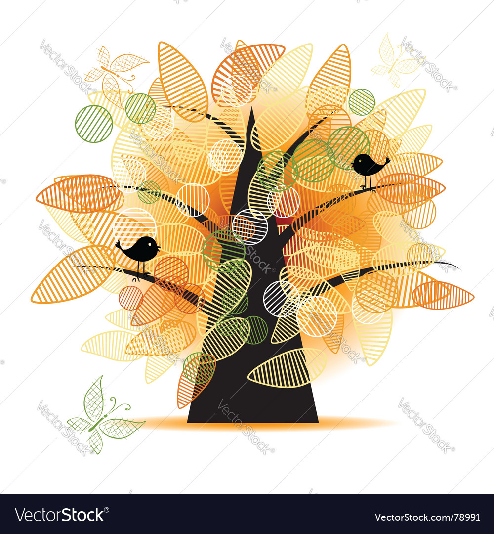 Abstract Tree Silhouette