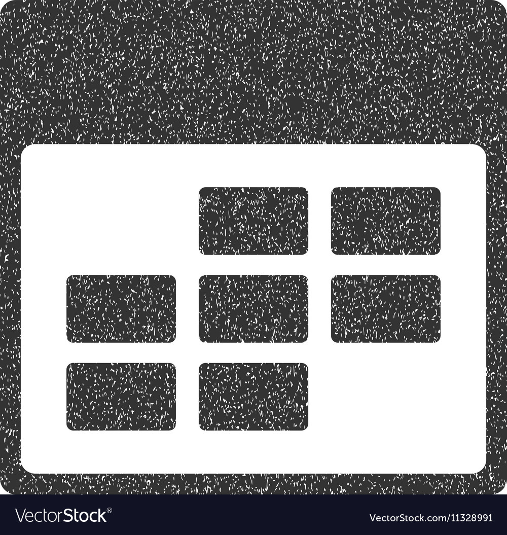 Calendar month grid grainy texture icon