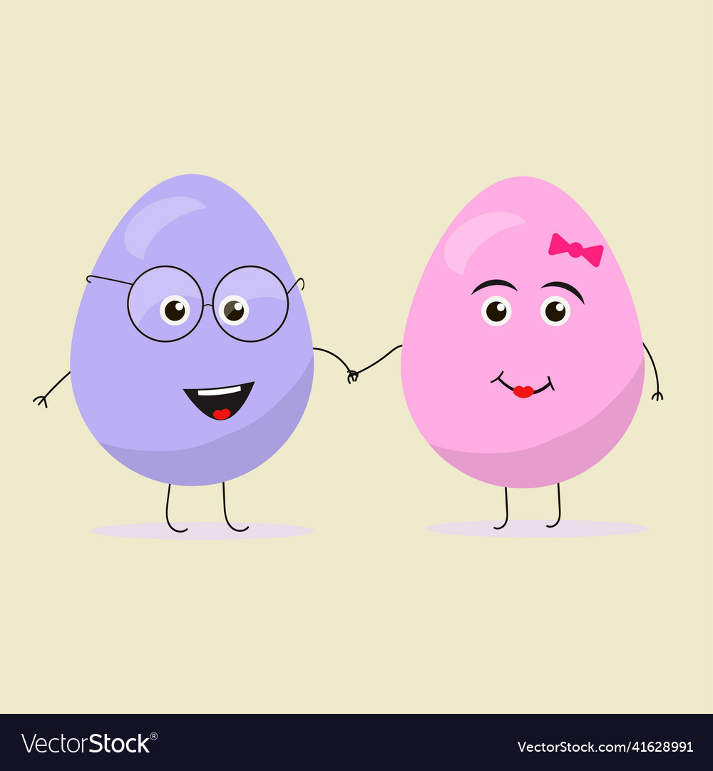 Cute amusing egg emojis flat