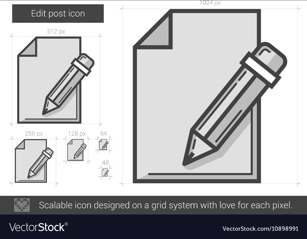 Edit post line icon