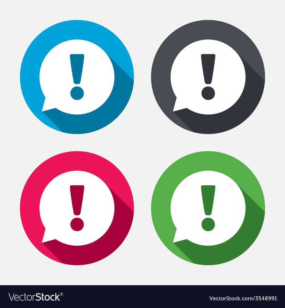 Exclamation mark sign icon attention symbol Vector Image