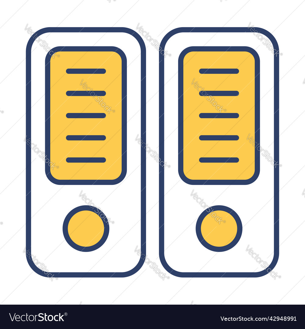File container finance related line icon editable