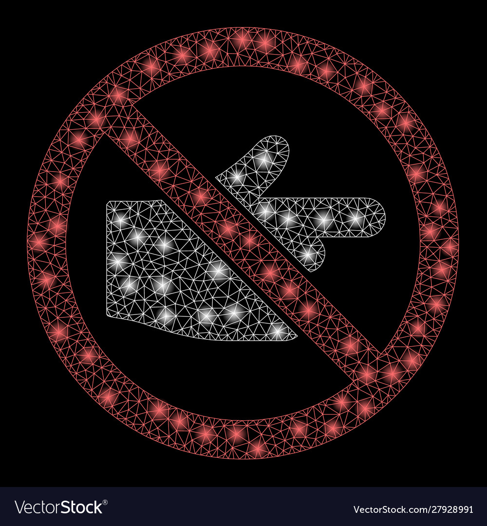 Flare mesh 2d no index finger with spots vector image Flare mesh 2d no index finger with spots