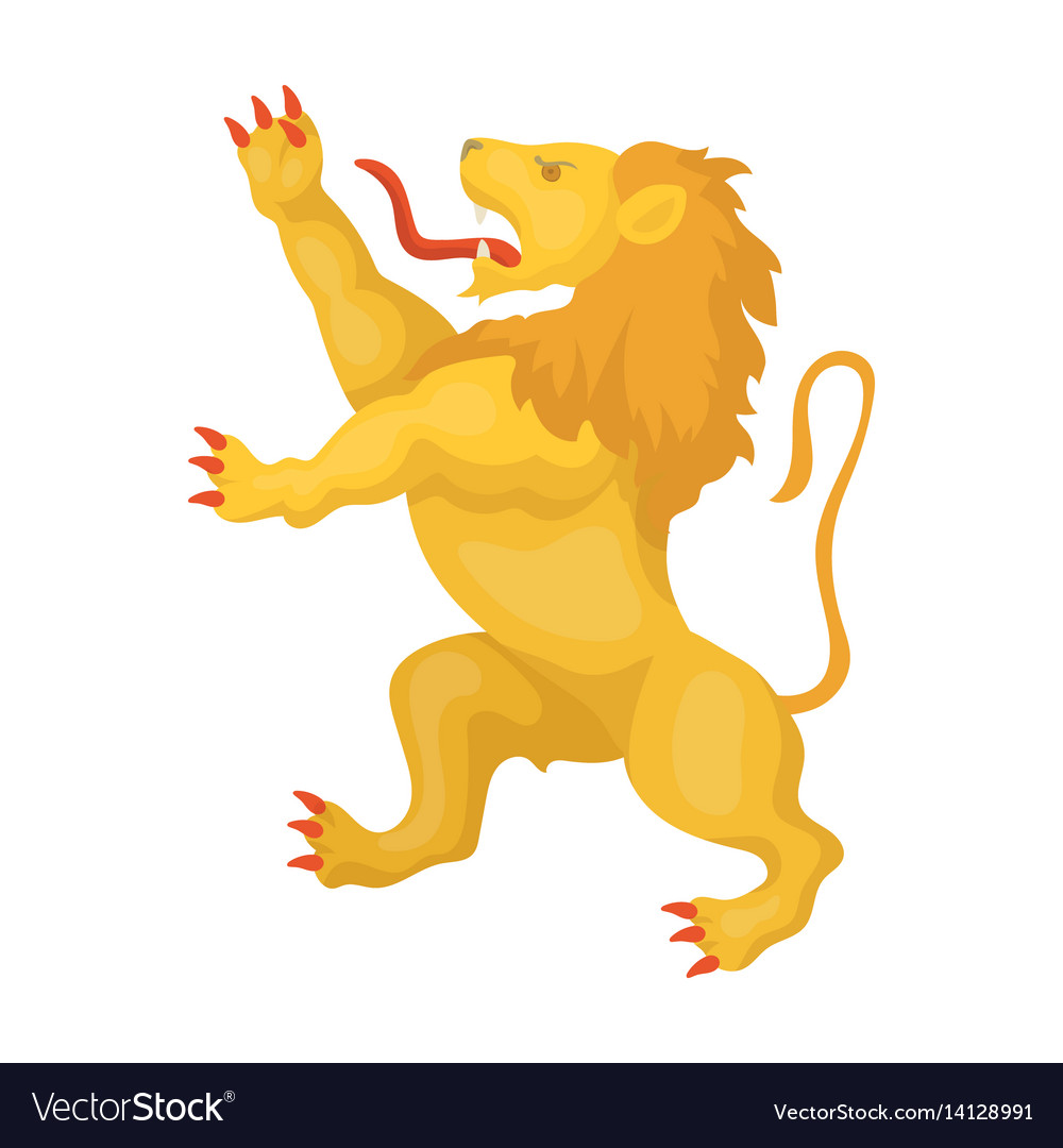 Golden lion symbol of belgiumthe dark belgian Vector Image