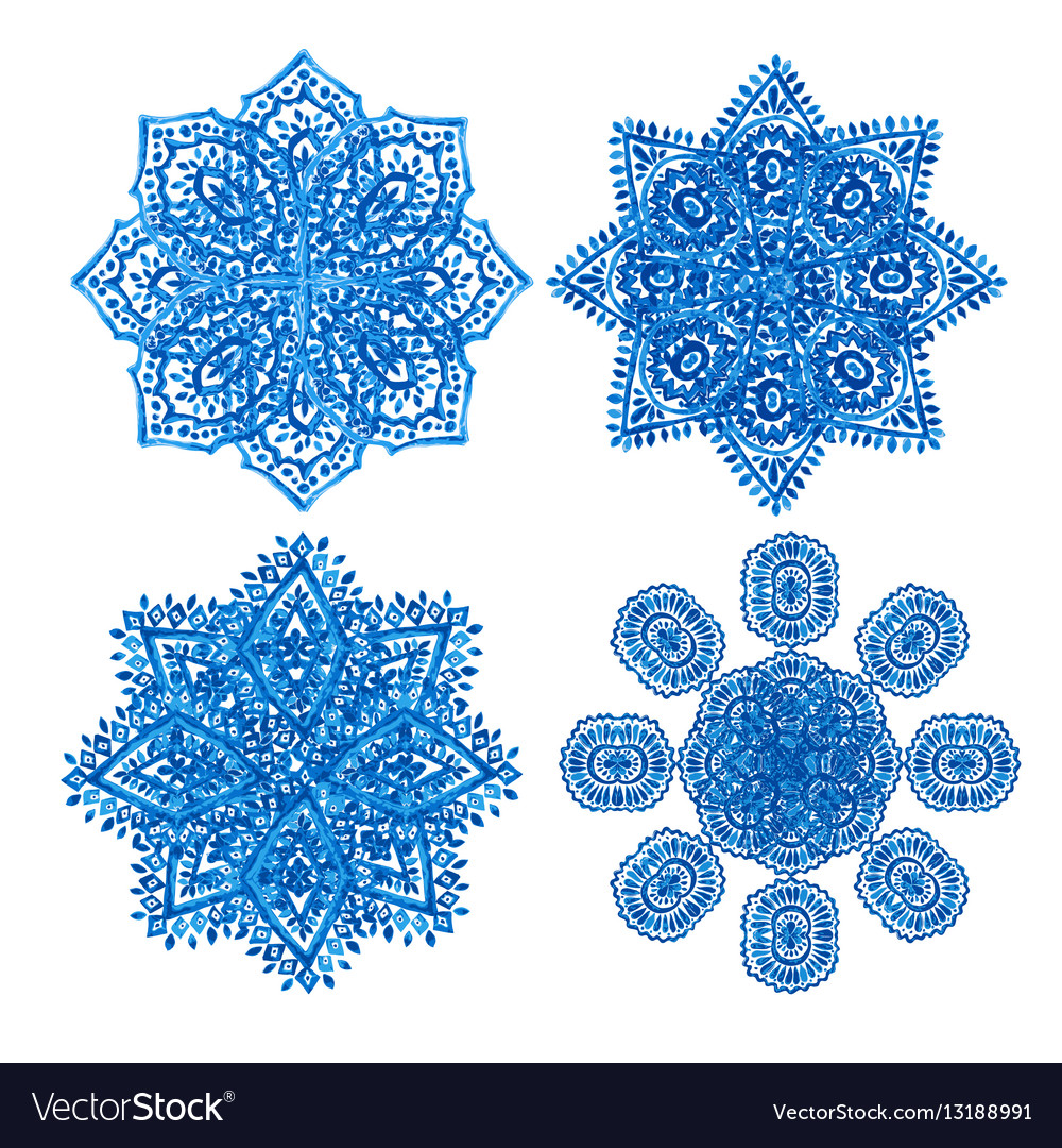 Hand drawn snowflakes