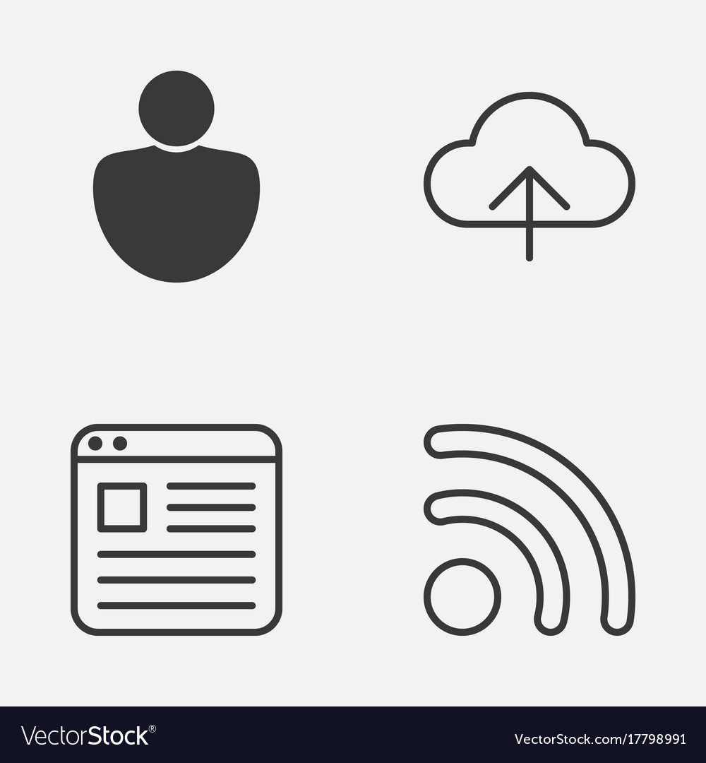 Internet icons set collection of website