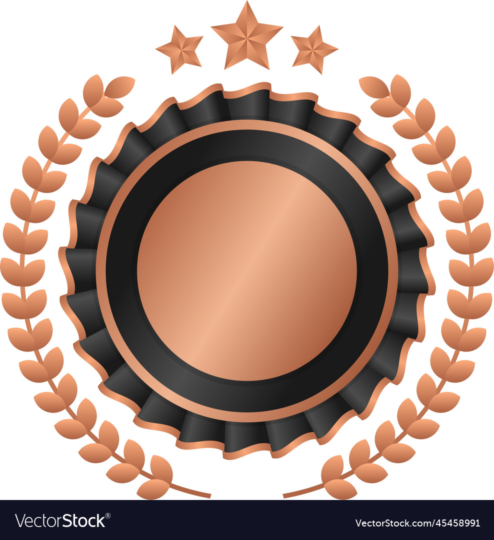 Luxury bronze award badge Royalty Free Vector Image