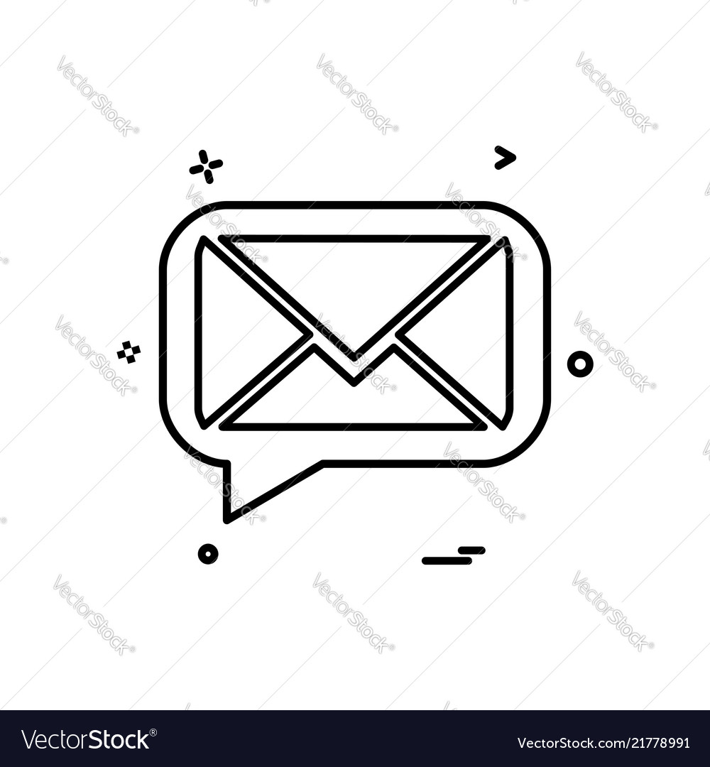 Message icon design Vector Image Message icon design