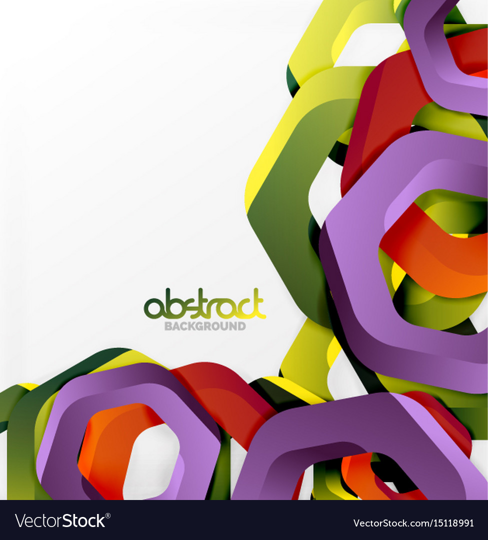 Overlapping hexagons design background