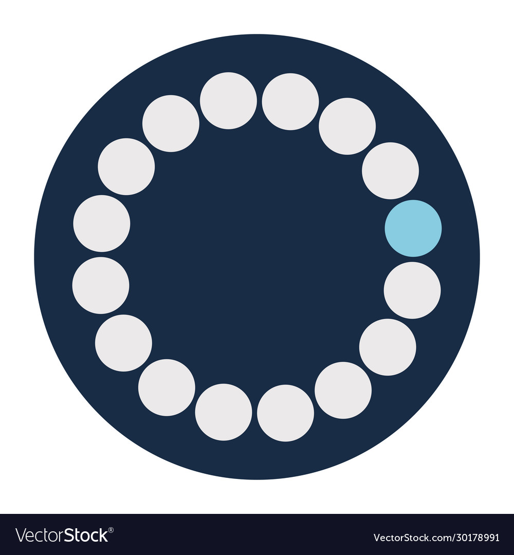 Pointed loading circle block style icon