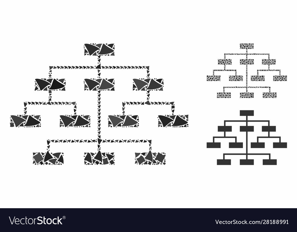 Program tree composition icon irregular items vector image Program tree composition icon irregular items