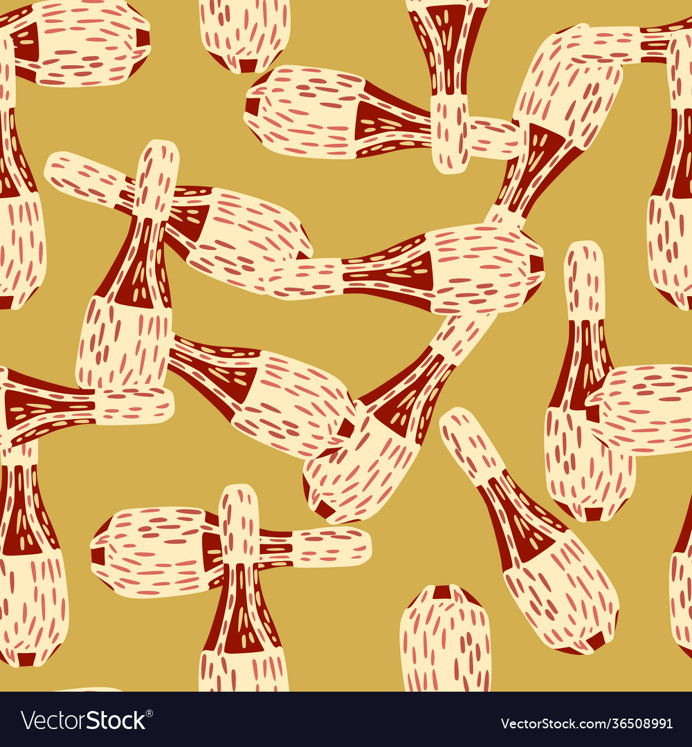 Random hand drawn style seamless pattern vector image Random hand drawn style seamless pattern