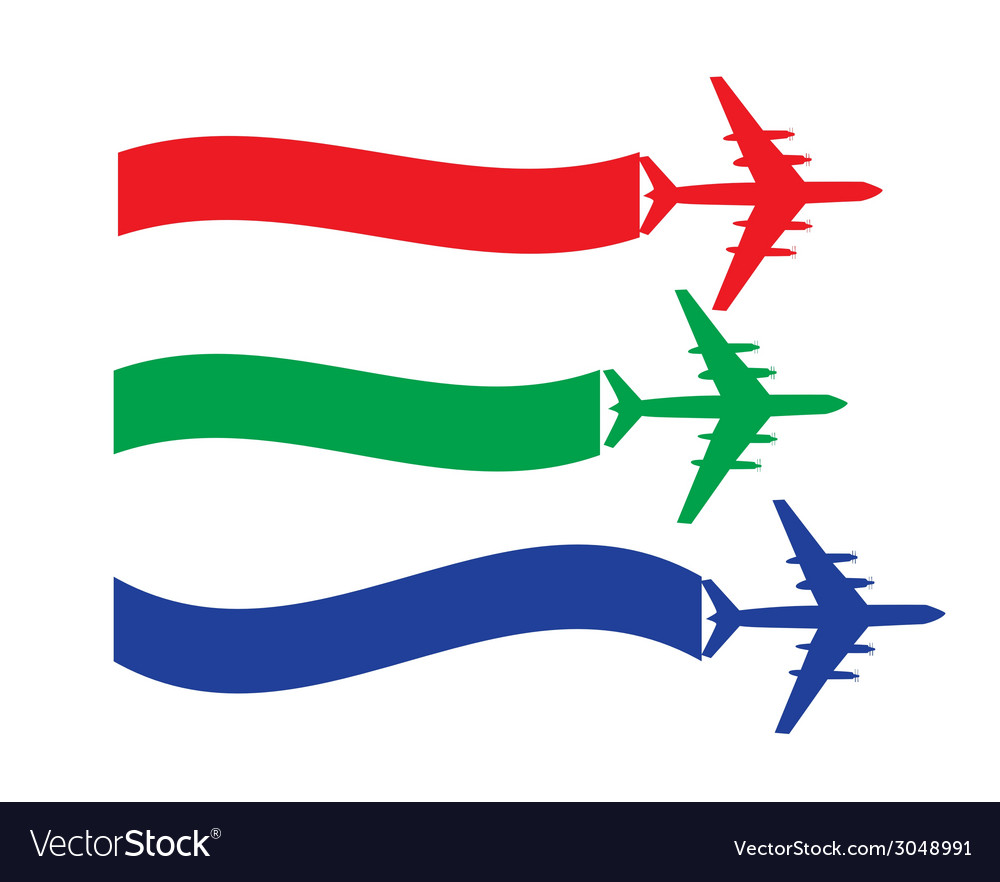 Retro Airplane Banner Royalty Free Vector Image
