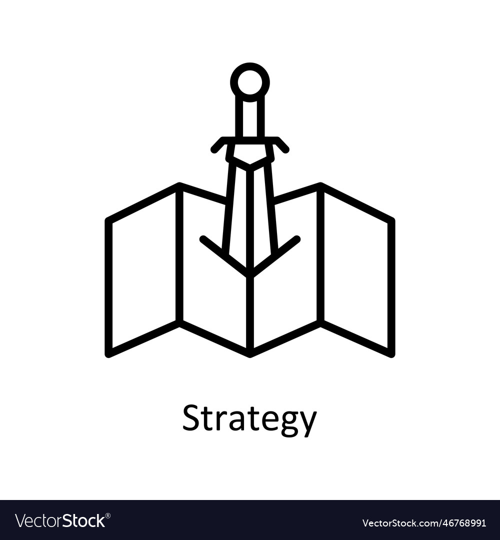 Strategy outline icon design