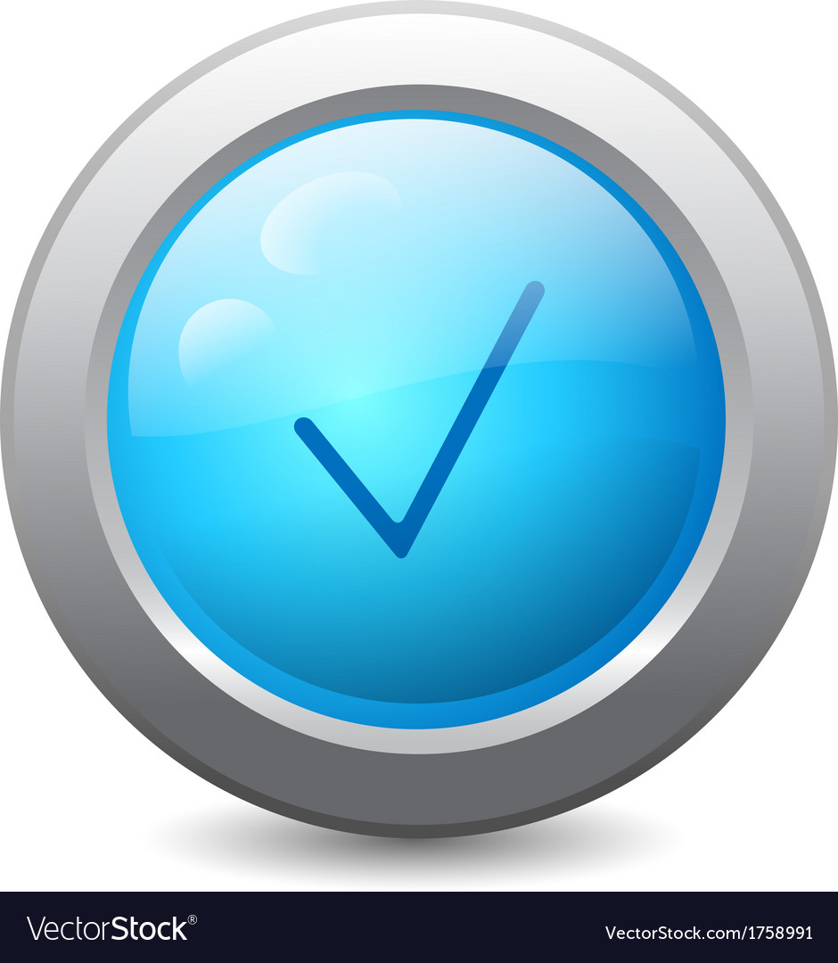 Web button with check mark