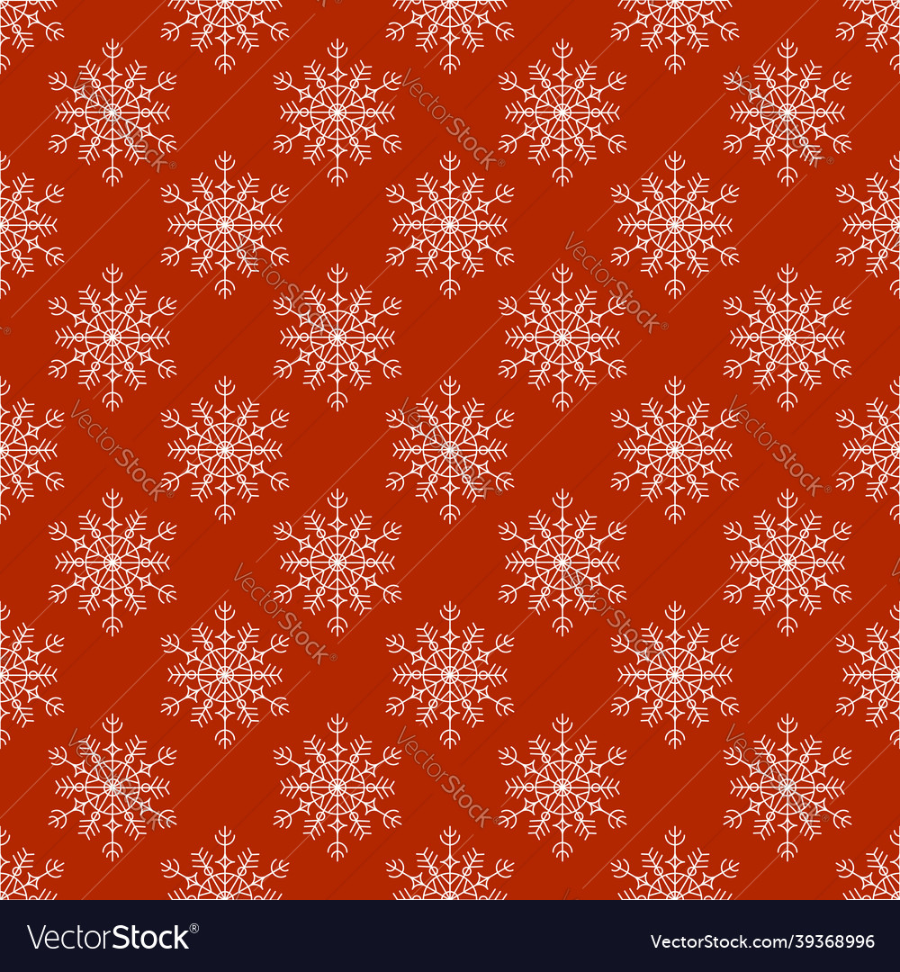 A pattern of snowflakes on terracotta background