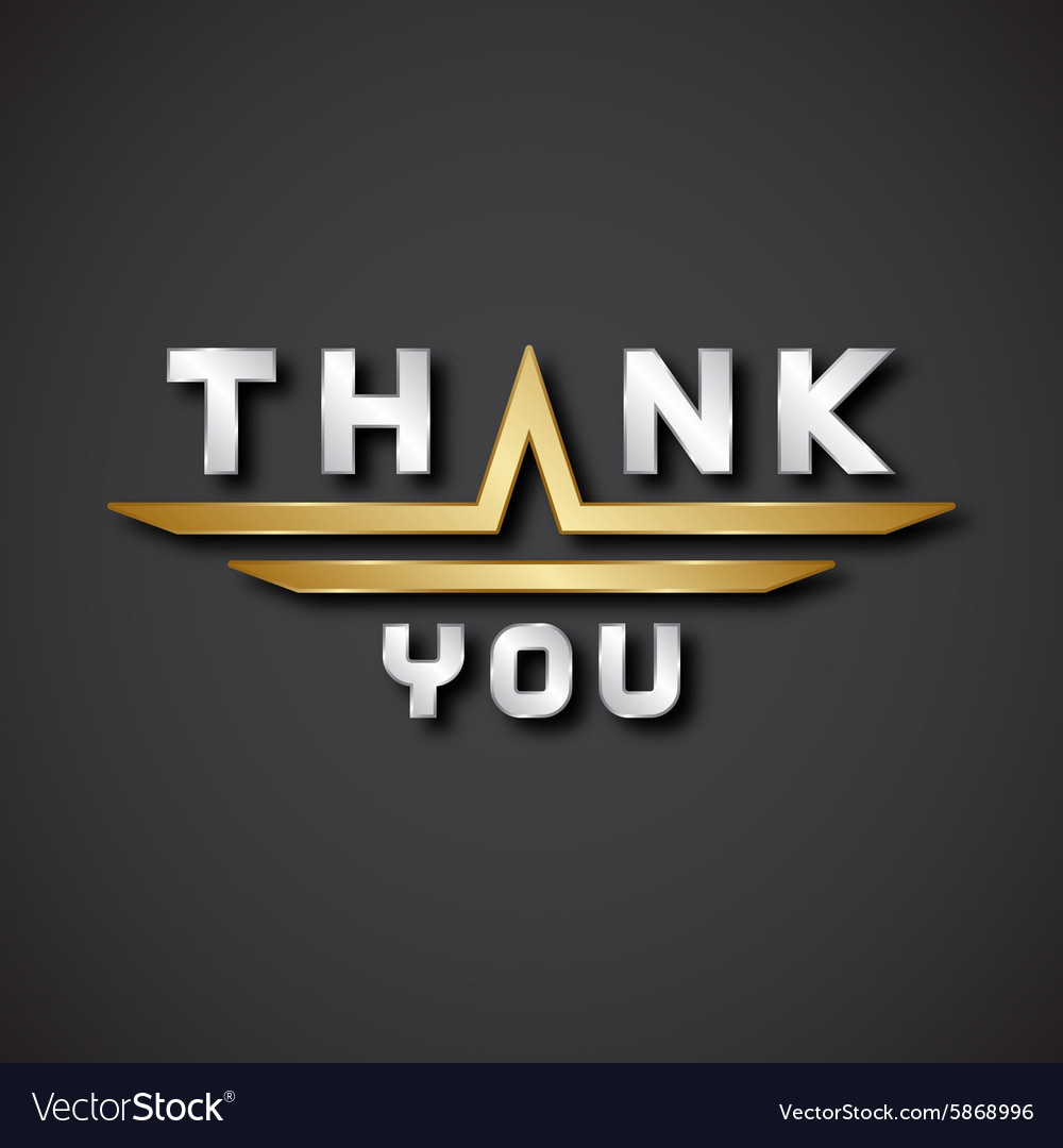 Eps10 thank you text icon