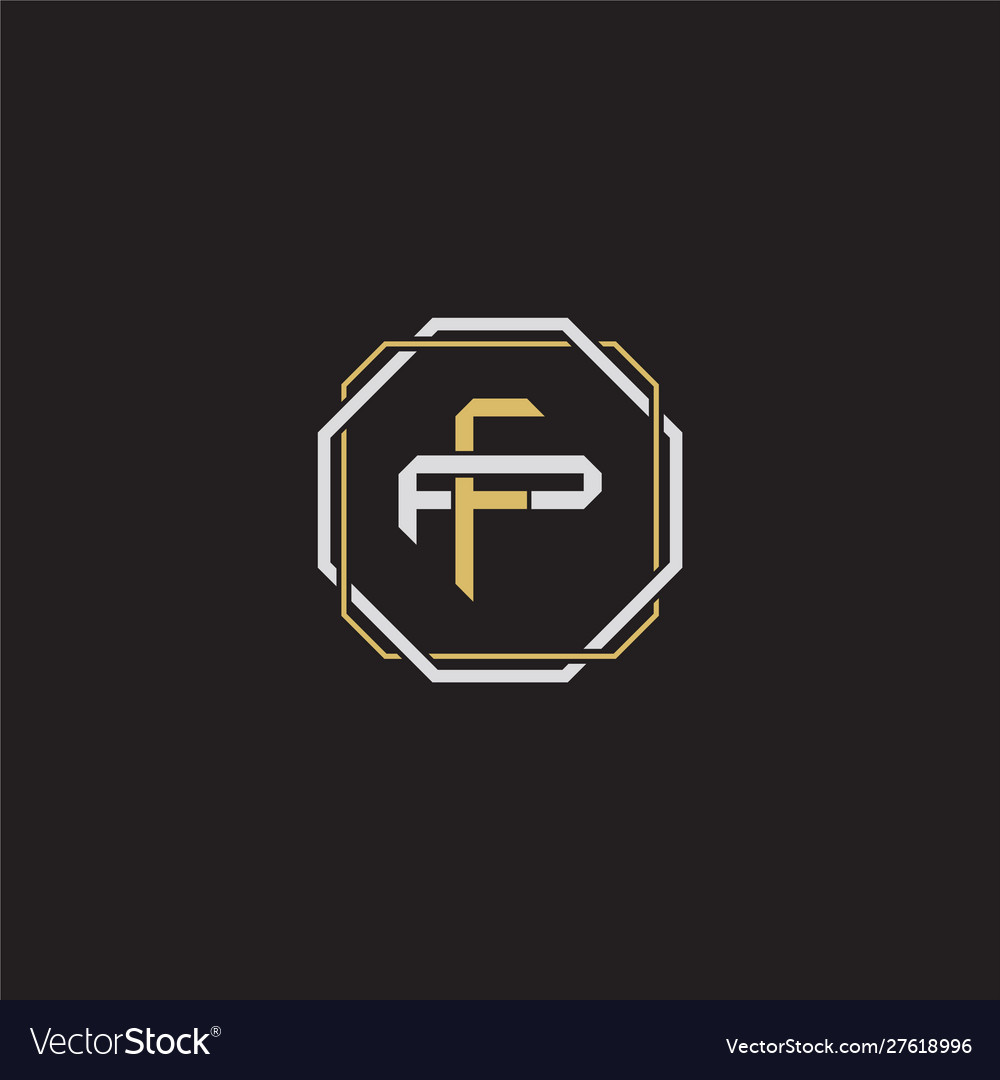 Fp initial letter overlapping interlock logo