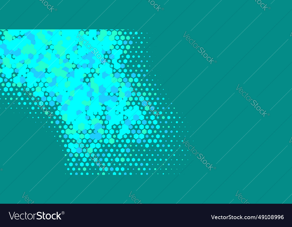 Geometric multi size hexagon with color