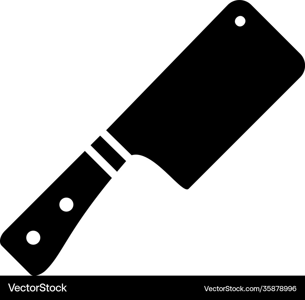 Kitchen elements design cleaver knife icon Vector Image