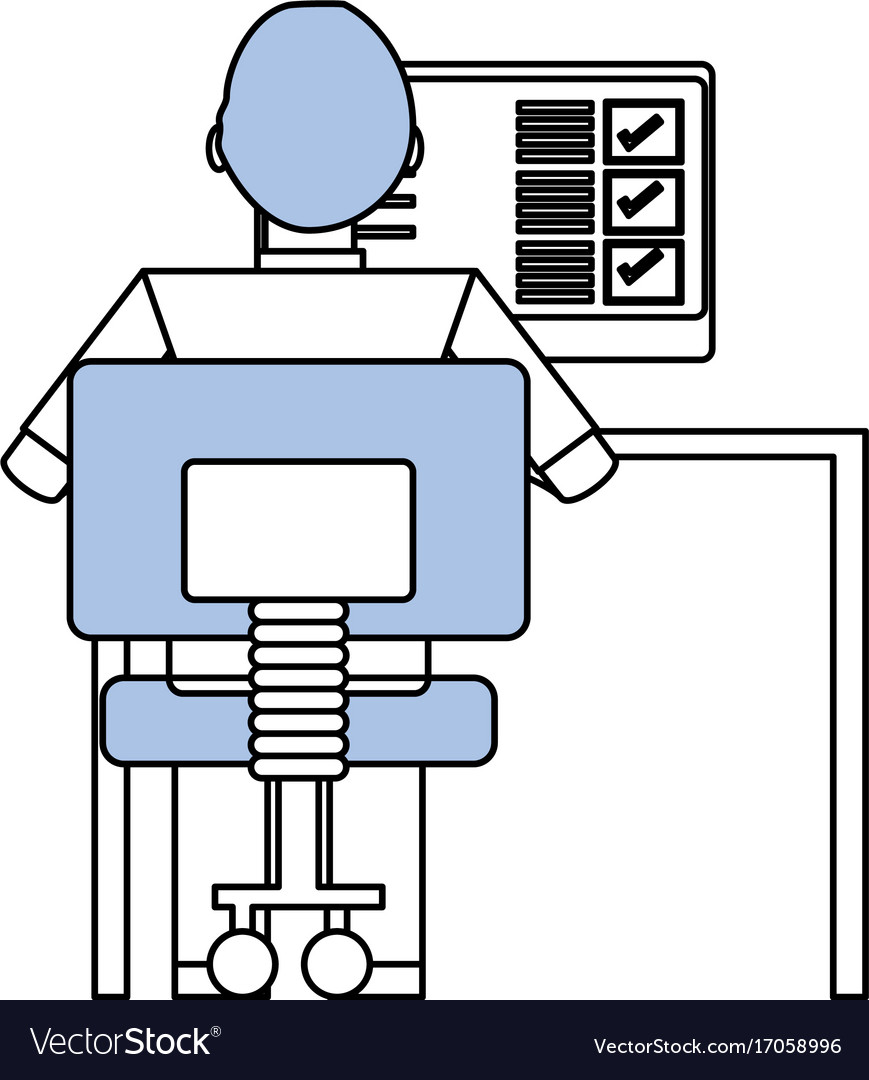 Man working with computer
