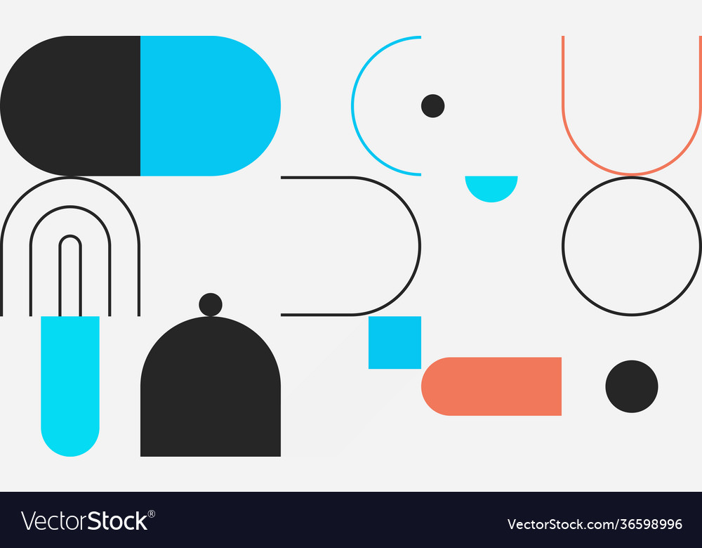 Memphis abstract pattern design vector image Memphis abstract pattern design