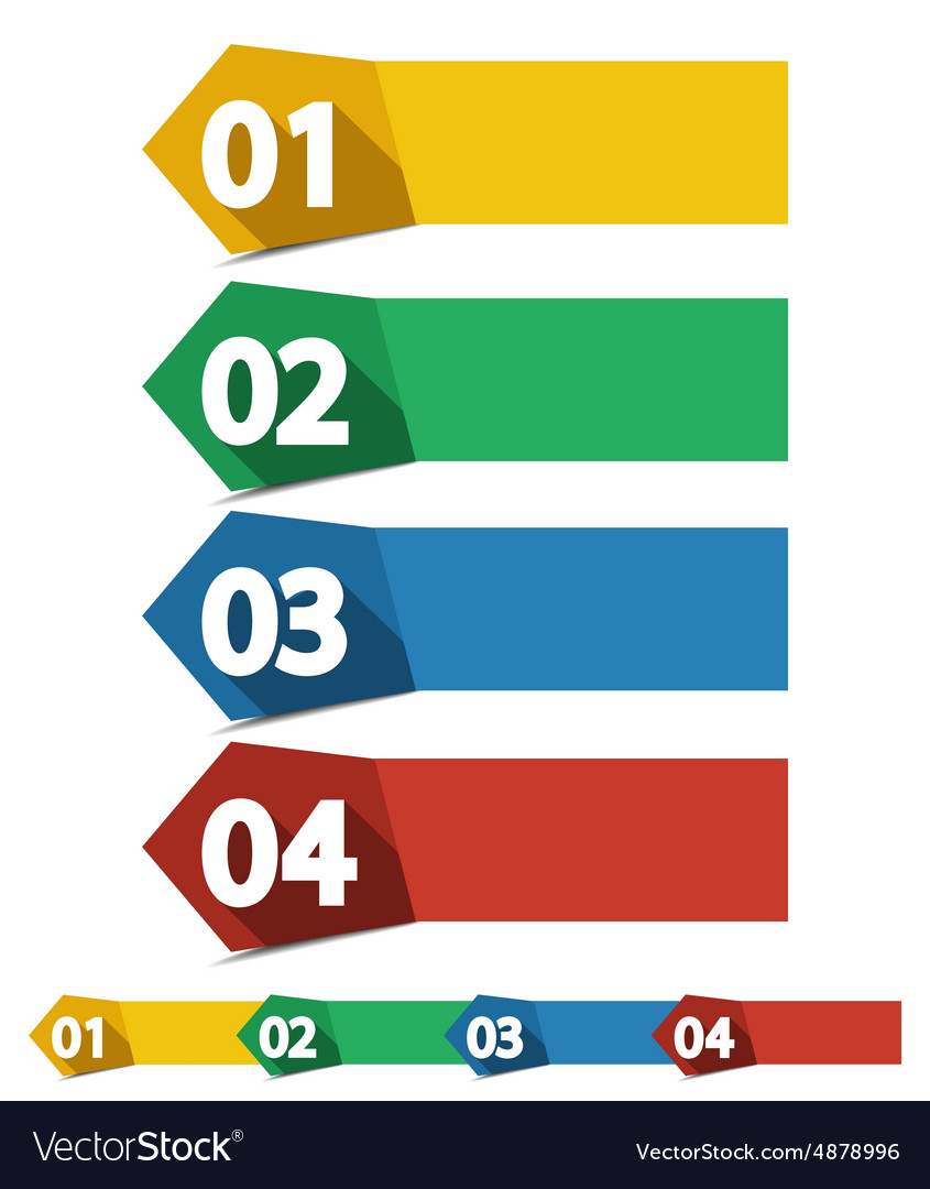 numbered-labels-royalty-free-vector-image-vectorstock