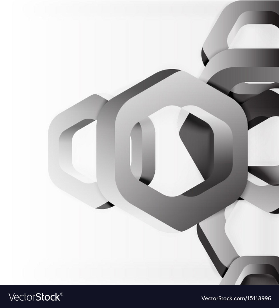 Overlapping hexagons design background