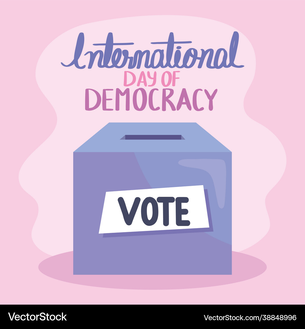 Poster International Day Democracy Royalty Free Vector Image