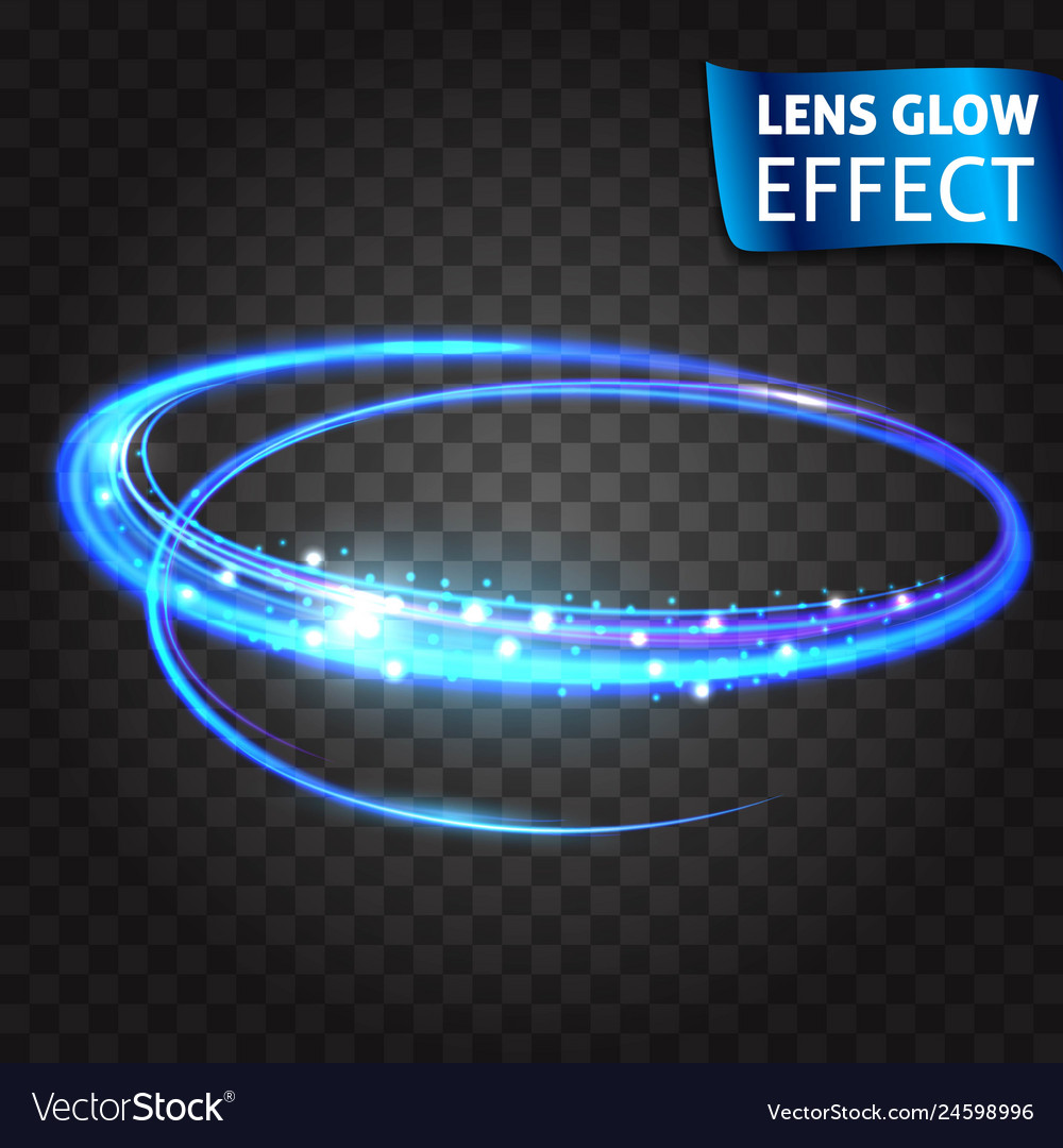 Realistic light effects glare light rays Vector Image