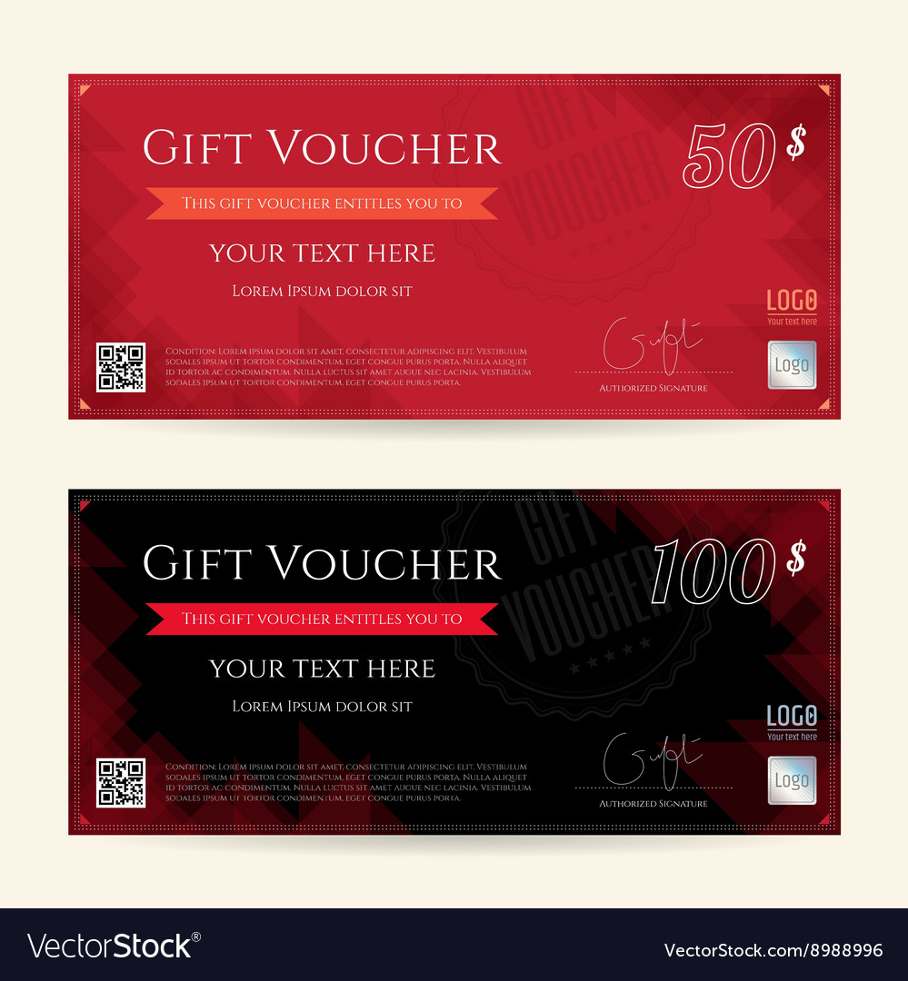 Red Gift Voucher Certificate Template