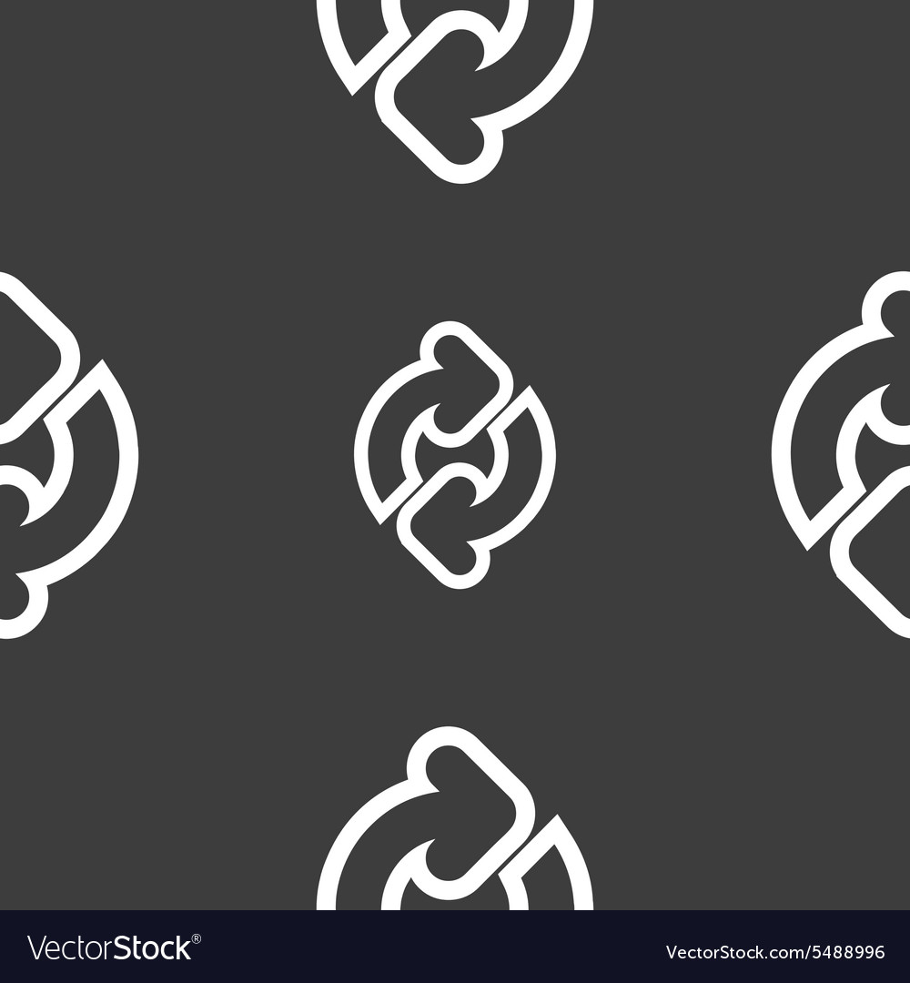 Refresh icon sign seamless pattern on a gray