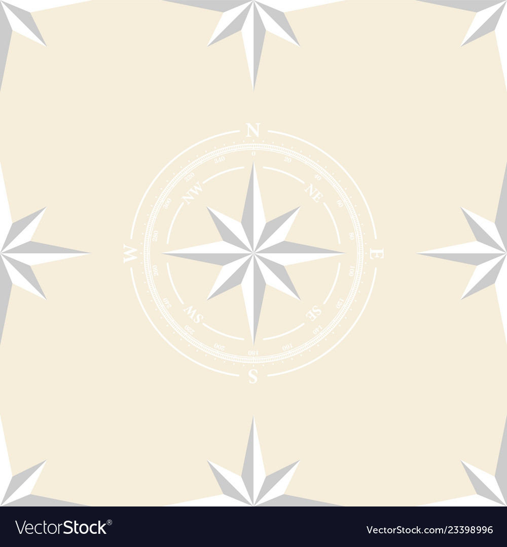 Seamless pattern with compas and roses of winds Vector Image