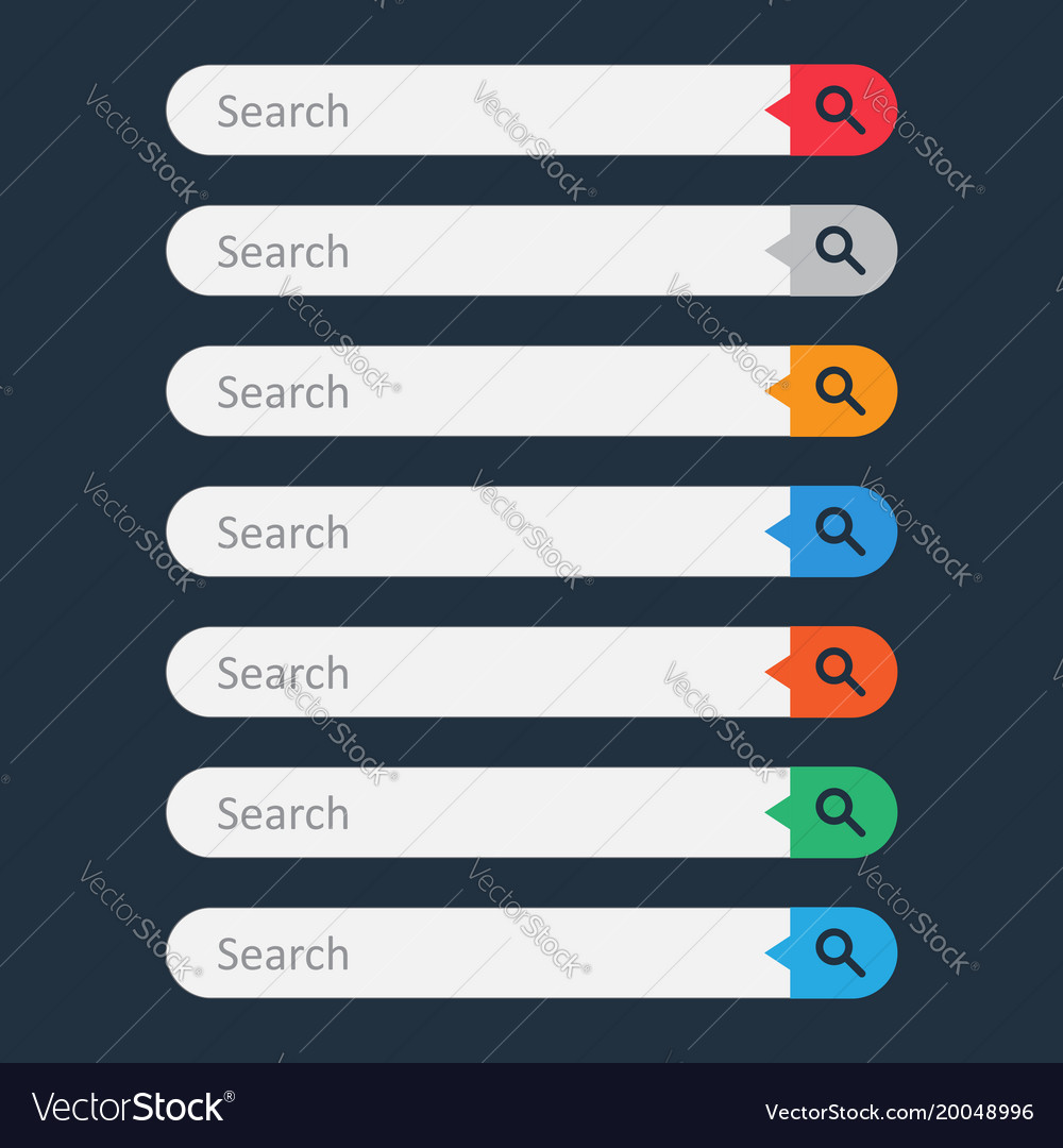 Search bar field set interface elements