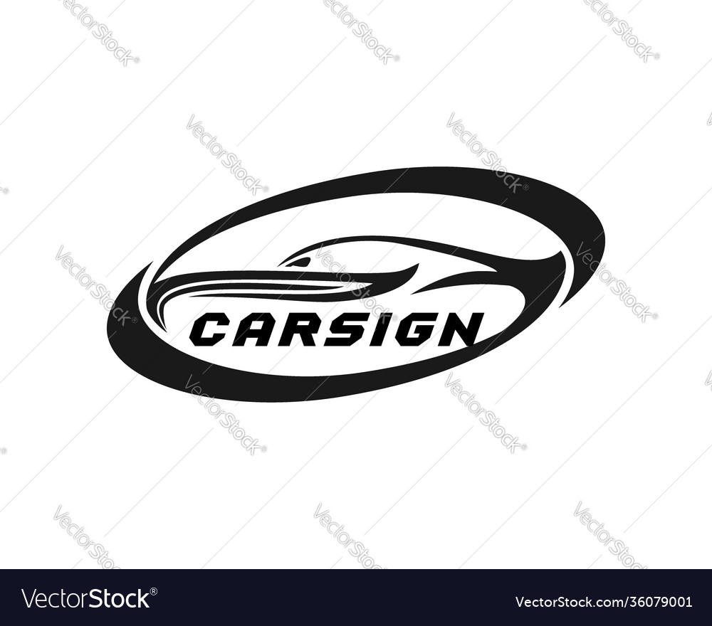 Black white auto detailing logo concept cars Vector Image