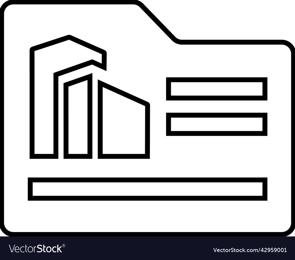 Folder project specification outline icon line