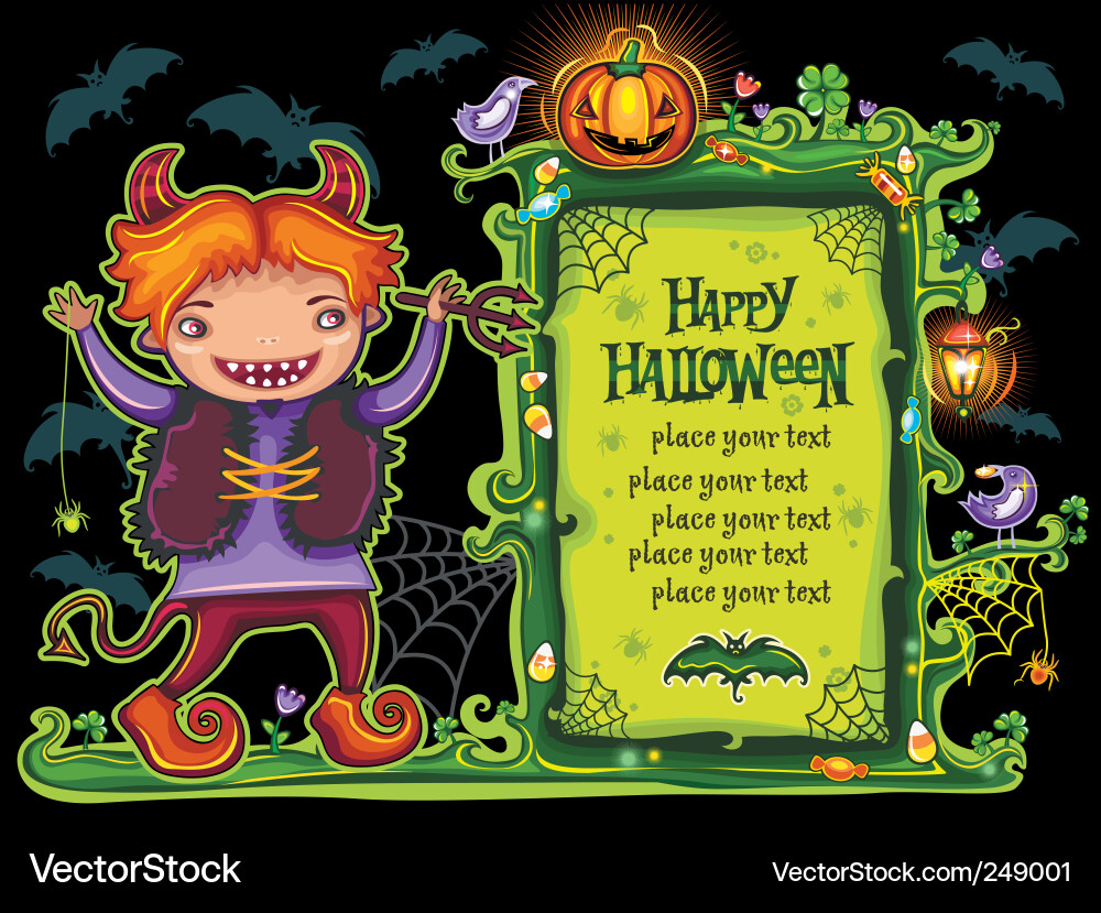 Halloween frame Royalty Free Vector Image - VectorStock