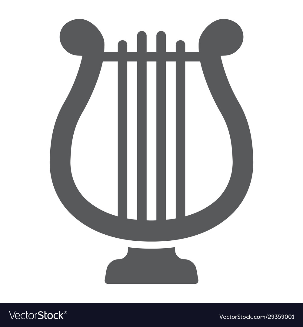 Harp glyph icon st patrick s day and music lyre