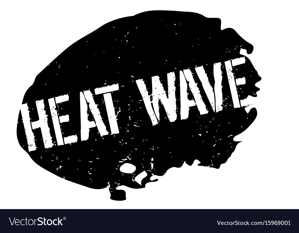 Heat wave rubber stamp