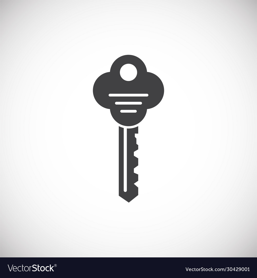Key icon on background for graphic and web design