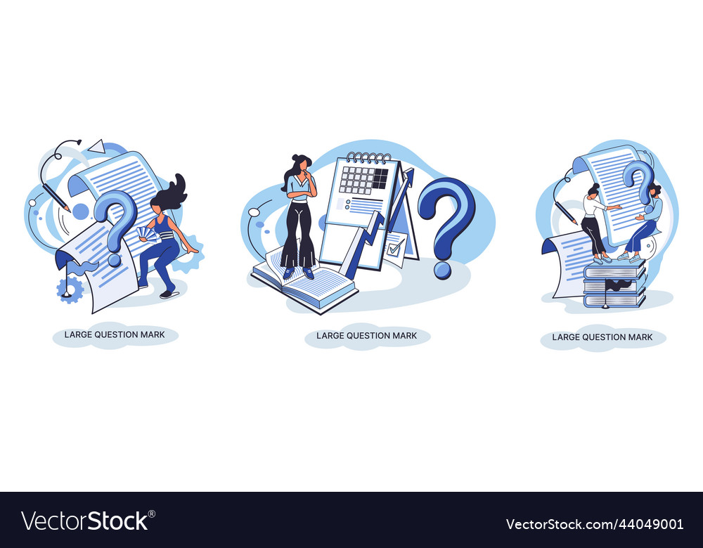 Ladge question mark problem and solution concept vector image Ladge question mark problem and solution concept
