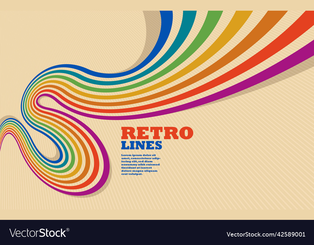 Linear abstract background in all colors vector image Linear abstract background in all colors