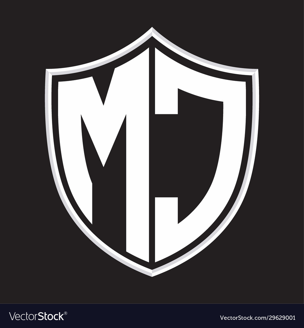 Mc logo monogram with shield shape isolated