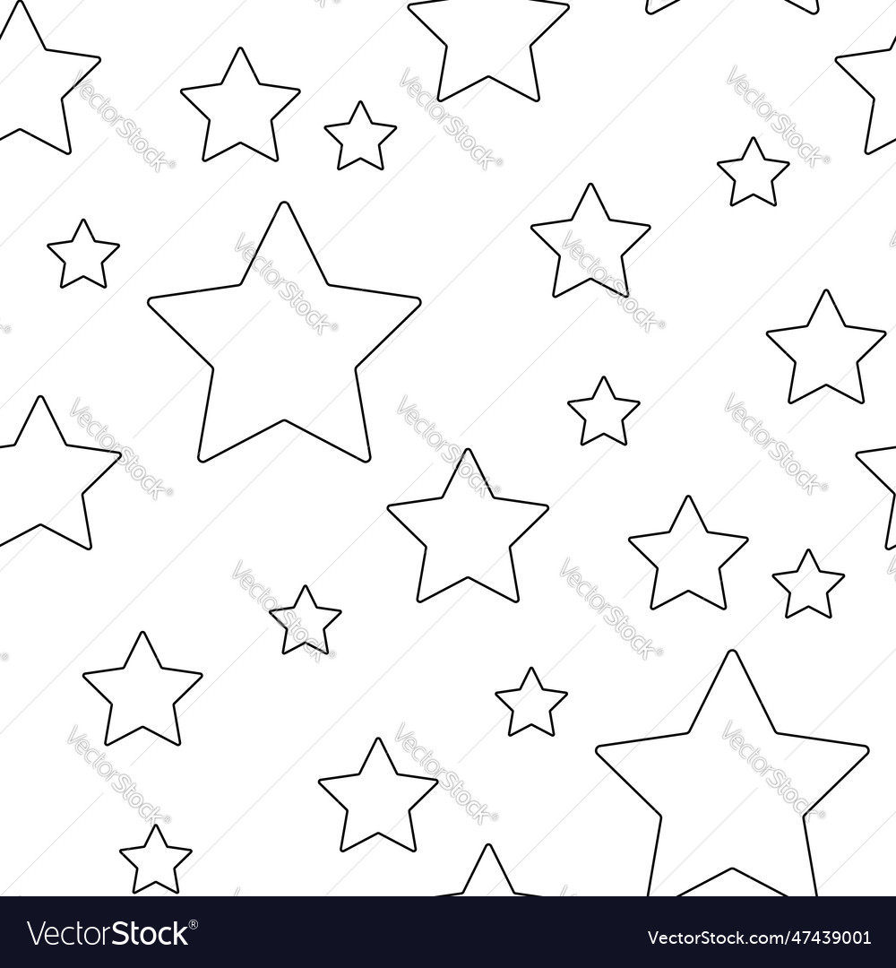 Seamless aesthetic pattern with cute stars Vector Image