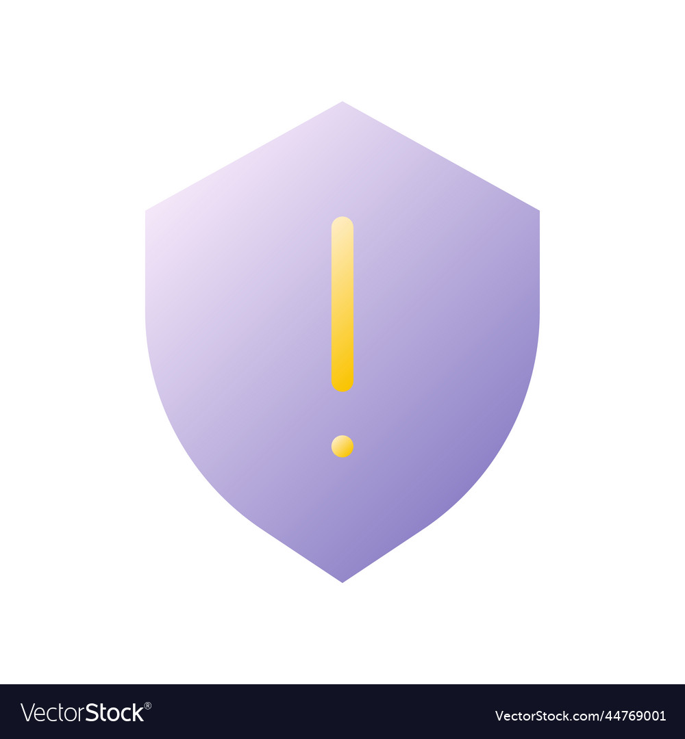 Security hazard flat gradient two-color ui icon Vector Image Security hazard flat gradient two-color ui icon